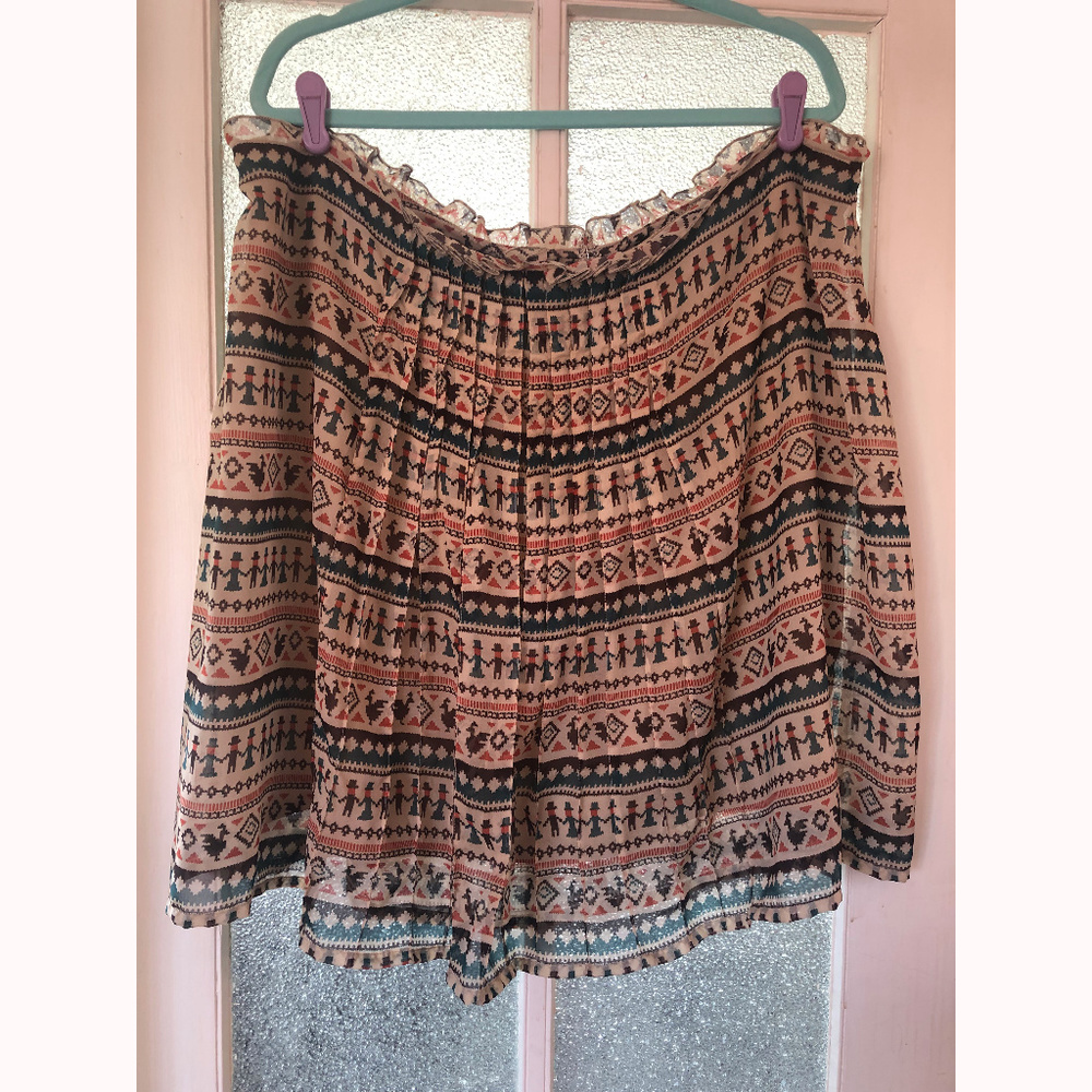 Tribal or Prarie Print Skater Skirt